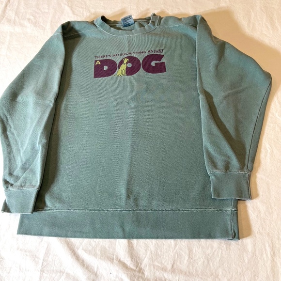 Comfort Colors Sweatshirt W Med In the Company of Dogs No Such Thing as a Dog - Picture 1 of 6